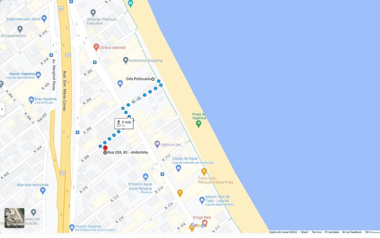 Apartamento 200 Metros Da Praia 03 Quartos Com Ar Condicionado - Meia Praia - 이타페마 외부 사진